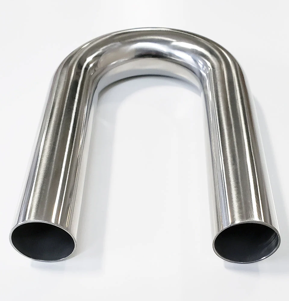1.250" OD 16ga 180° Mandrel Bend - Polished OD - 6061 Aluminum - (1.875" CLR / 6.000" Legs) - Image 2