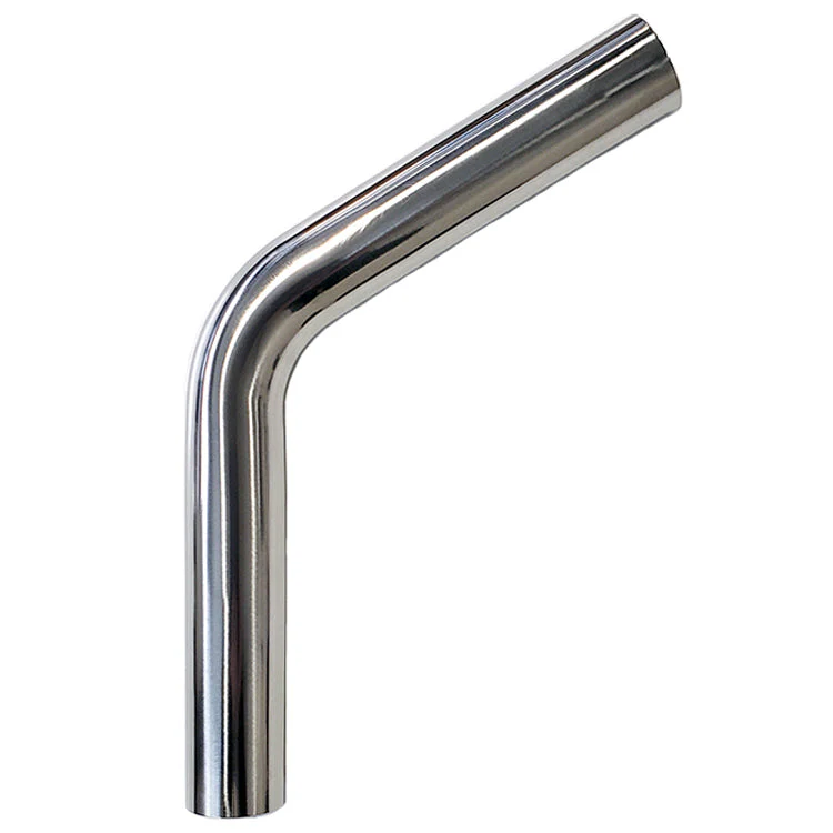 1.500" OD 16ga 60° Mandrel Bend - Polished OD - 6061 Aluminum - (2.250" CLR / 6.000" Legs)