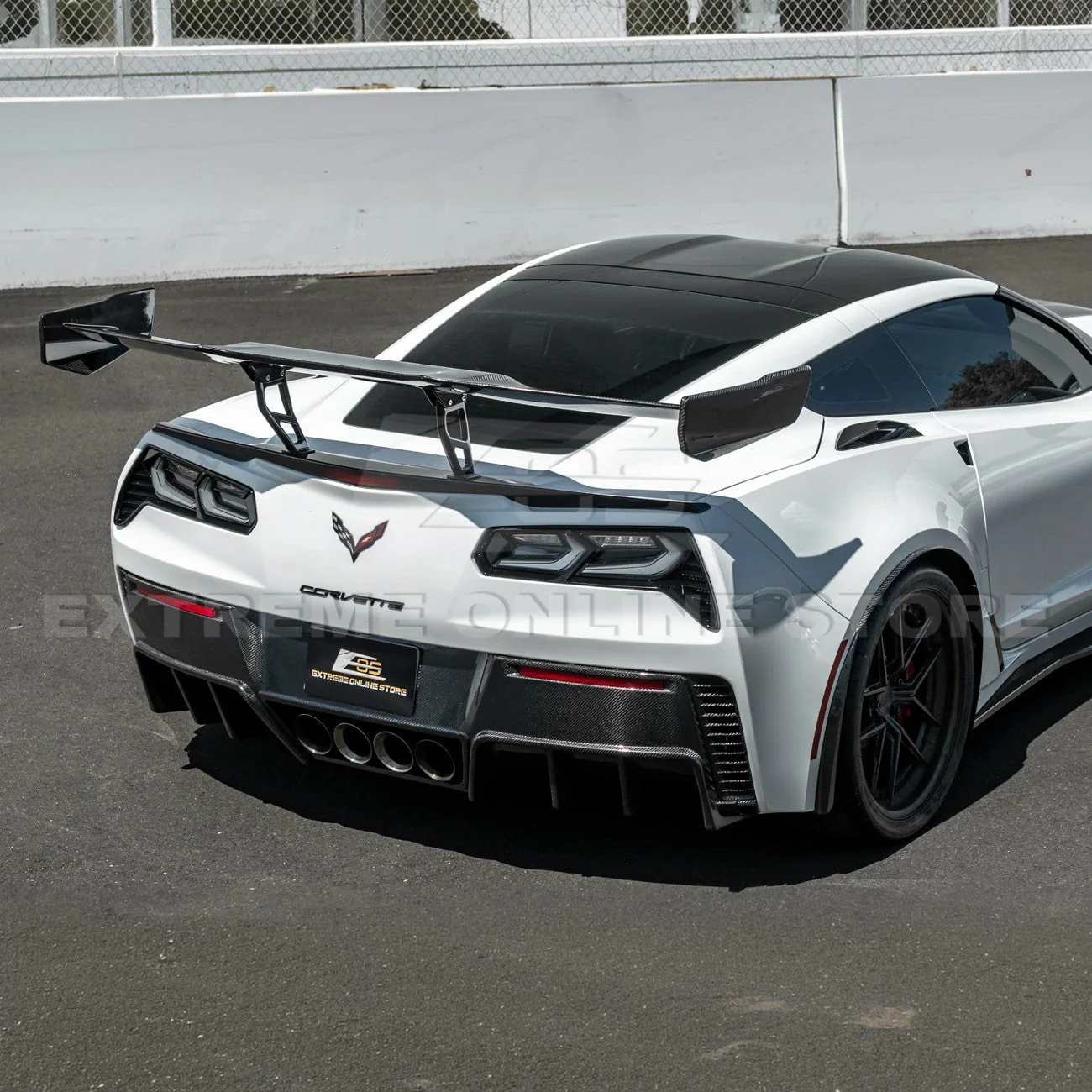 Corvette C7 ZR1 ZTK Conversion Extended High Wing With Wing Riser - Image 5