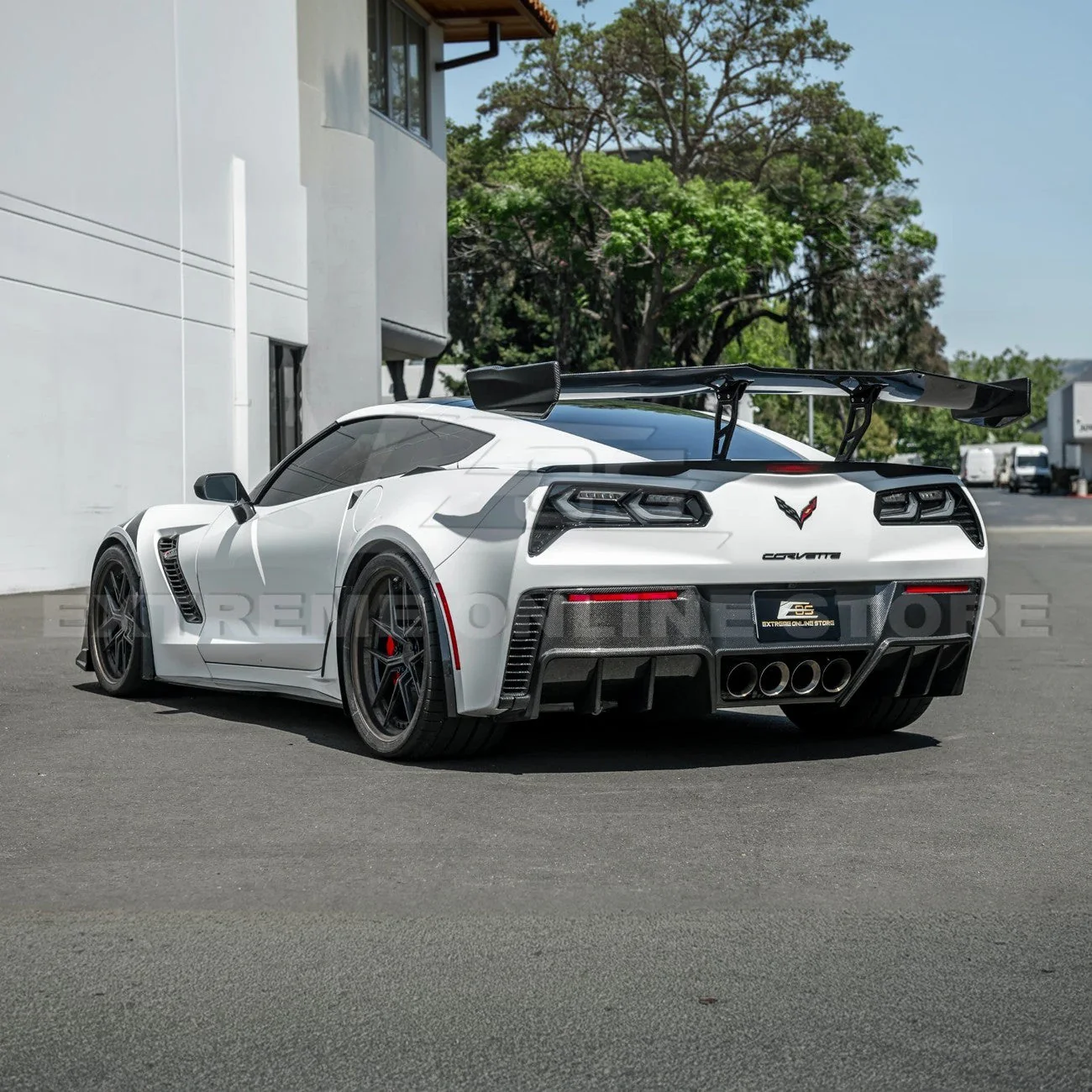 Corvette C7 ZR1 ZTK Conversion Extended High Wing With Wing Riser - Image 8