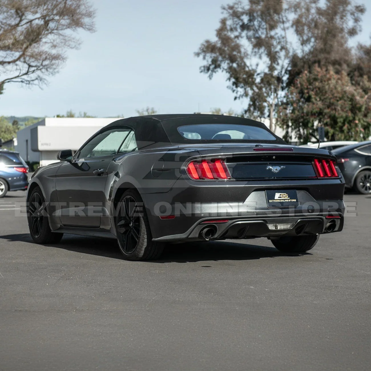 2015-17 Ford Mustang DRY CARBON FIBER Rear Tail Light Trim Bezel Cover Pair - Image 4