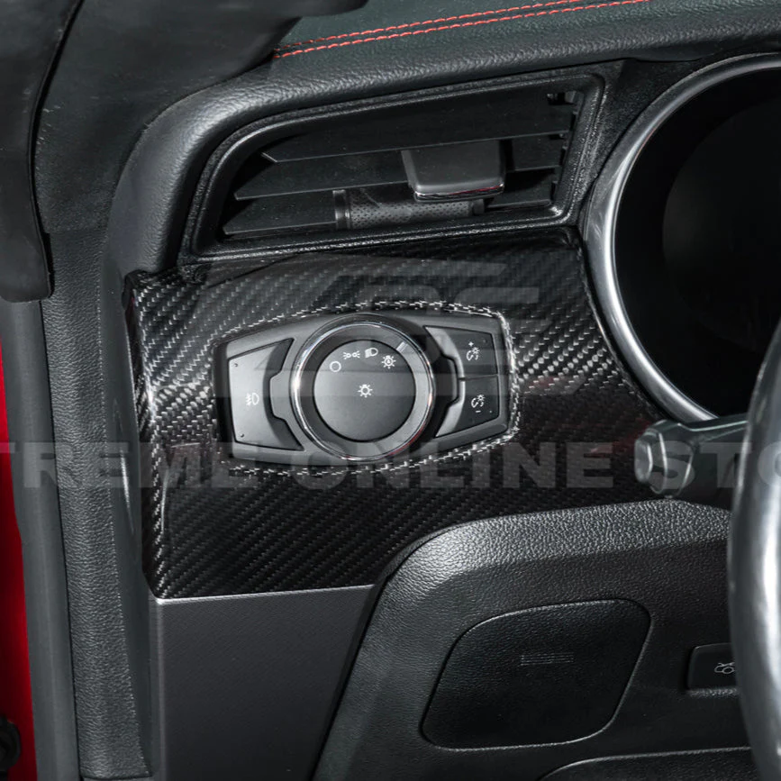 2015-23 Ford Mustang 3 AC DRY CARBON FIBER Dashboard Panel Trim - Image 10