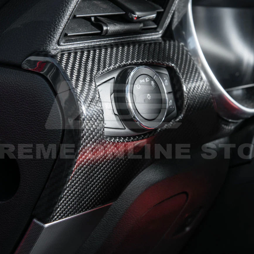 2015-23 Ford Mustang 3 AC DRY CARBON FIBER Dashboard Panel Trim - Image 11