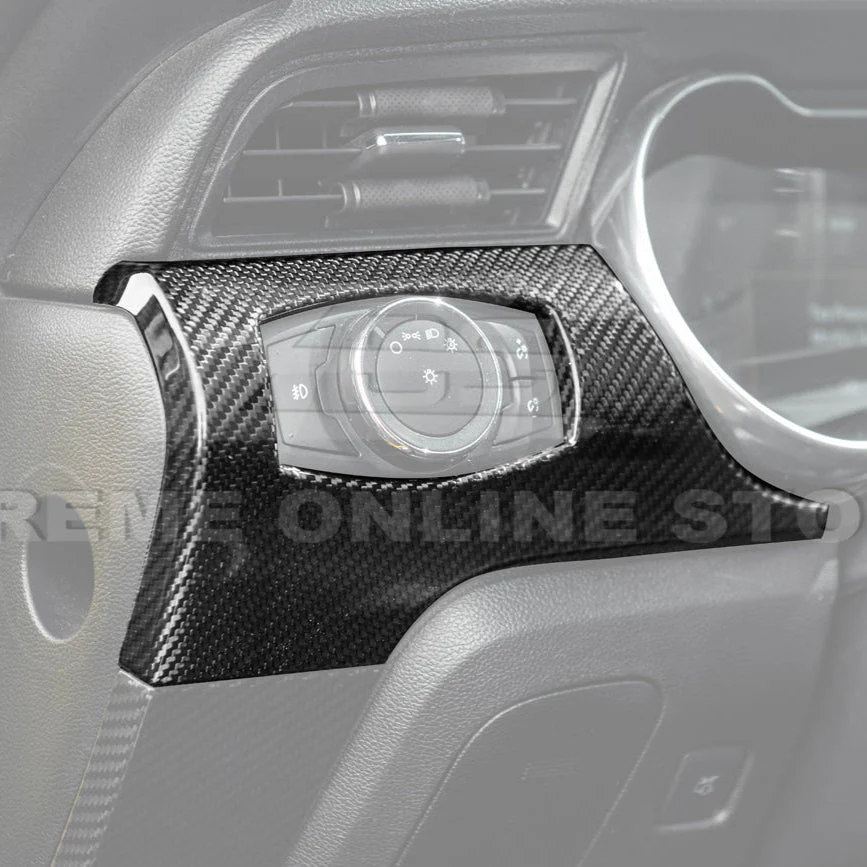 2015-23 Ford Mustang 3 AC DRY CARBON FIBER Dashboard Panel Trim - Image 3
