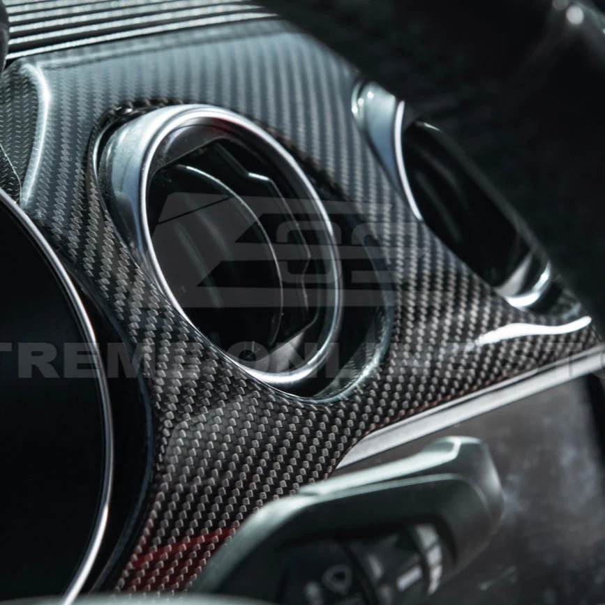 2015-23 Ford Mustang 3 AC DRY CARBON FIBER Dashboard Panel Trim - Image 8
