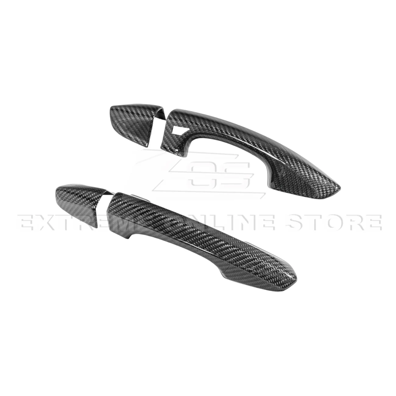 2015-23 Ford Mustang DRY CARBON FIBER Outer Door Handle Cover Set - Image 13