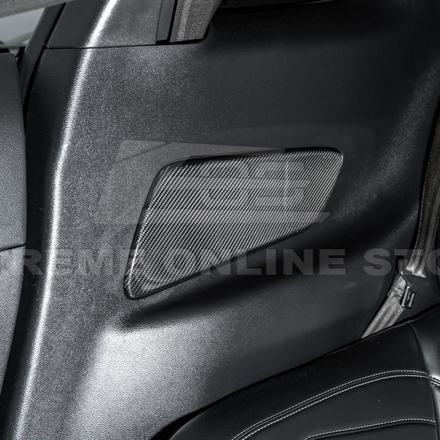2015-23 Ford Mustang DRY CARBON FIBER Rear Seat Decorative Board Cover - Image 4