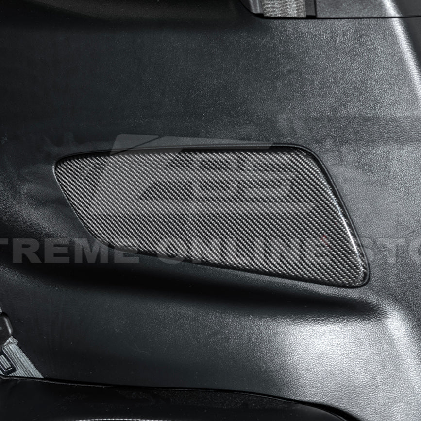 2015-23 Ford Mustang DRY CARBON FIBER Rear Seat Decorative Board Cover - Image 5