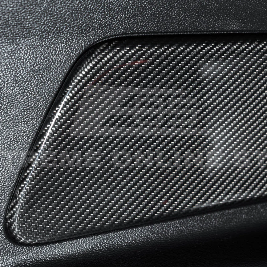 2015-23 Ford Mustang DRY CARBON FIBER Rear Seat Decorative Board Cover - Image 7