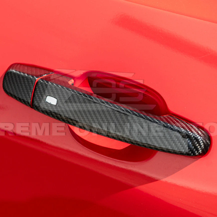 2019-24 Camaro Dry Carbon Fiber Overlay Door Handle Cover - Image 7