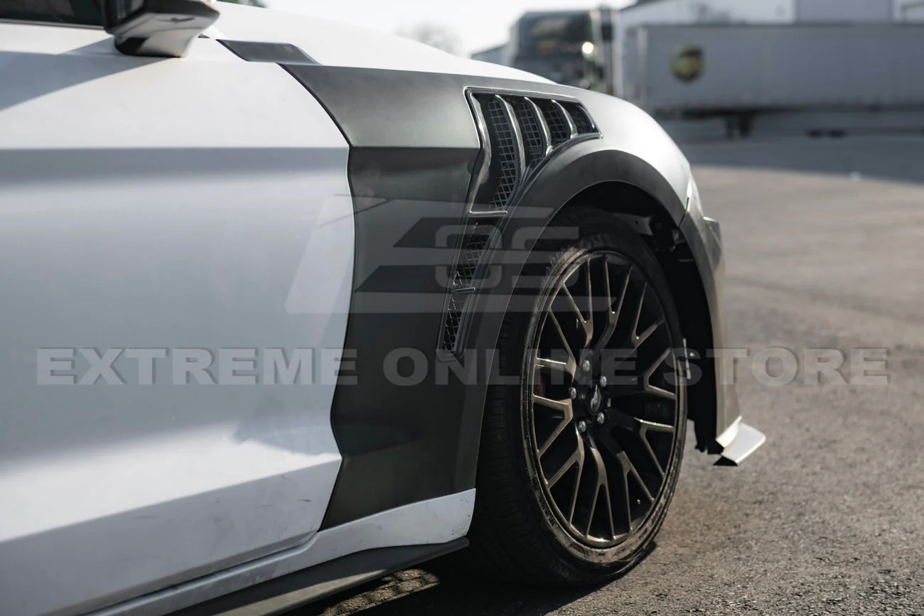 2018-23 Ford Mustang GT500 KR Style Front Side Vented Fenders - Image 6