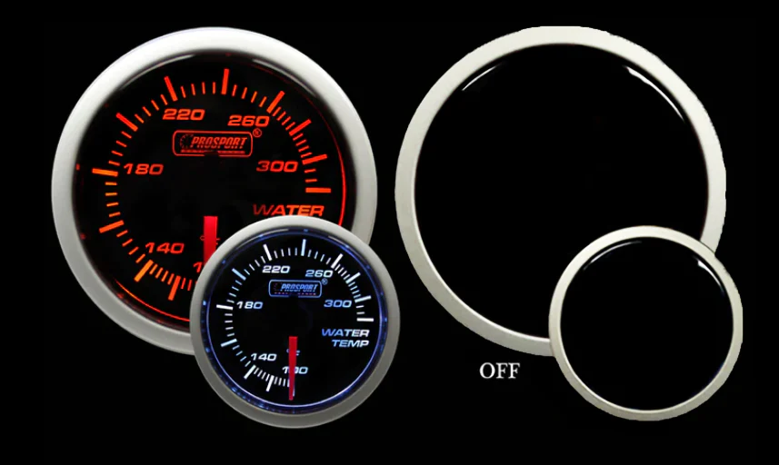 2-1/16" Amber / White - Electric Water Temperature Gauge - Image 4