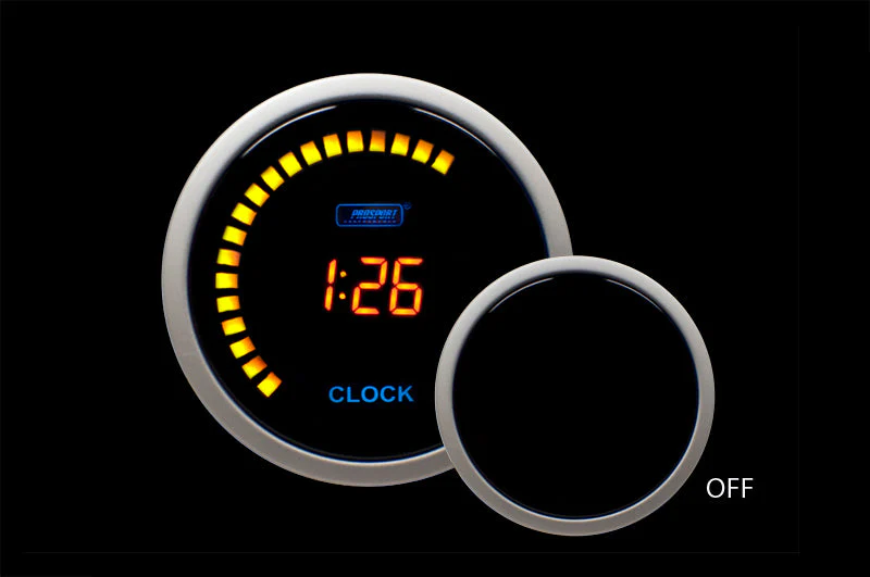2-1/16" Digital Clock 12 volt -Amber - Image 4