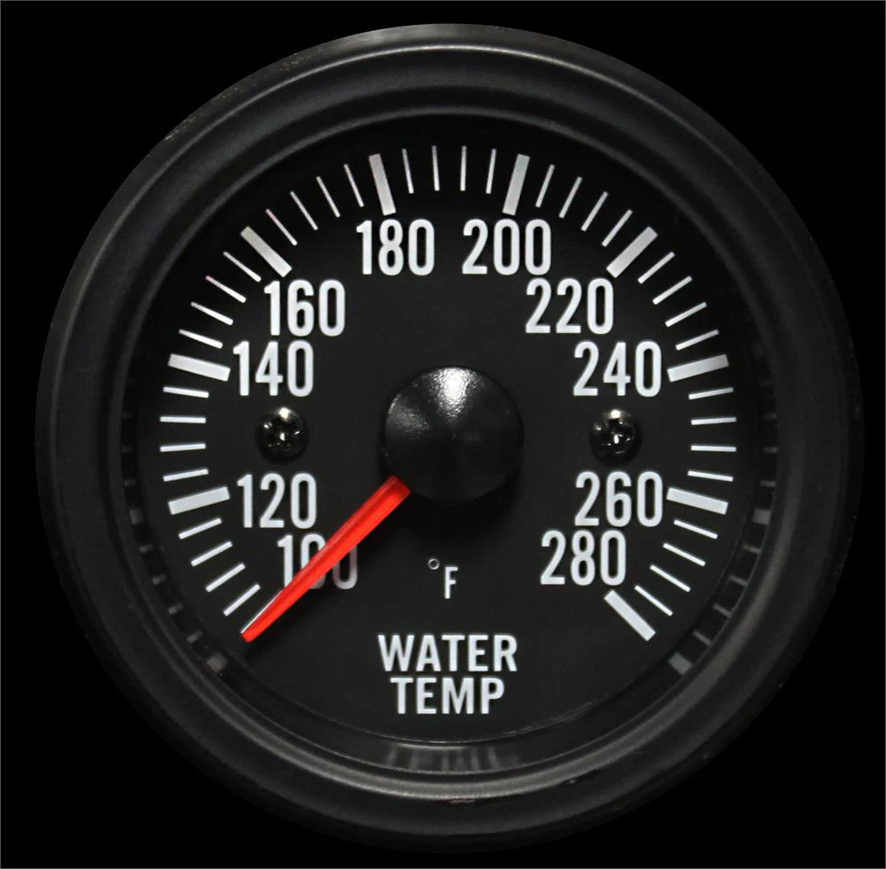 2-1/16" Electrical Water Temperature Gauge Clear Lens White LED - Image 3