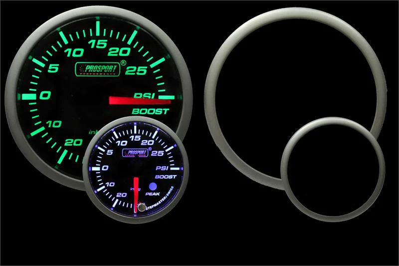 2-1/16" Green/White Premium Electric Boost gauge - Image 4