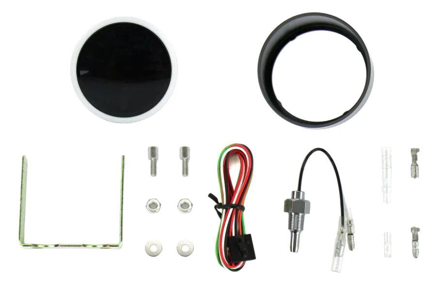 2-1/16" Green/White Water Temperature Gauge - Image 3