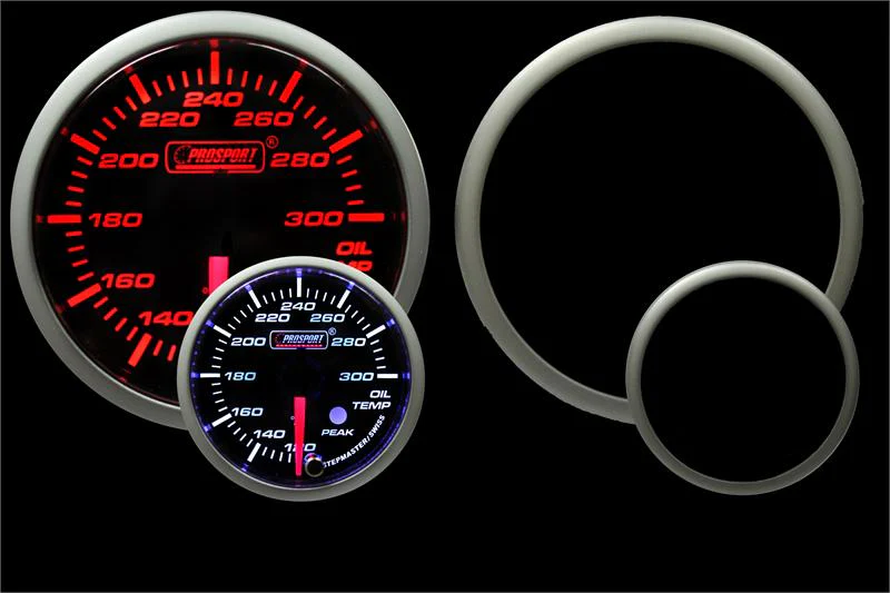 2-1/16" Premium Amber / White Oil Temperature Gauge - Image 4