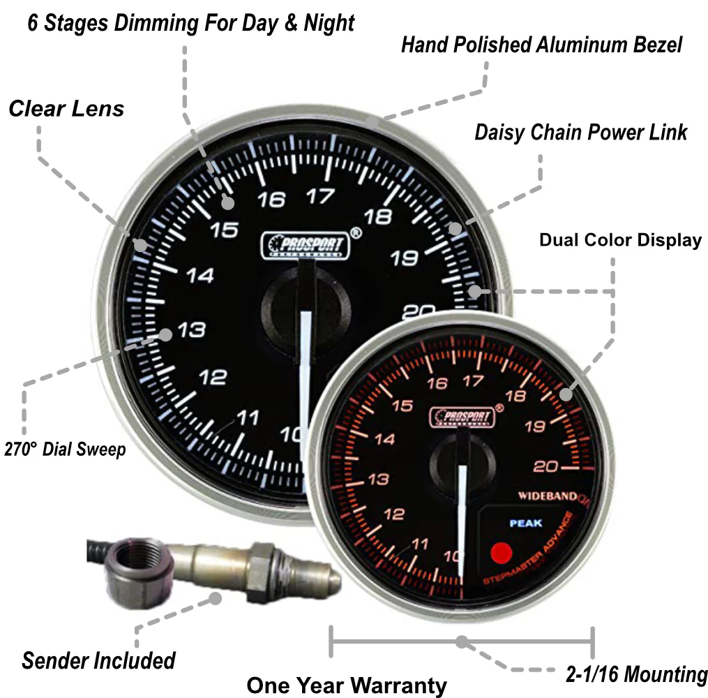 2-1/16" Supreme Wideband Digital Air Fuel Ratio kit - Image 2