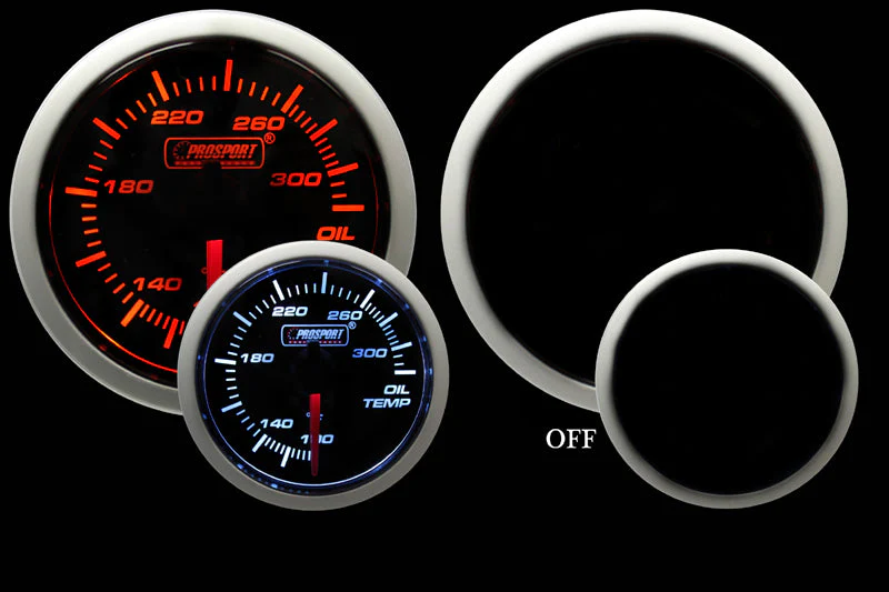 2-3/8" Amber / White - Oil Temperature Gauge - Image 3