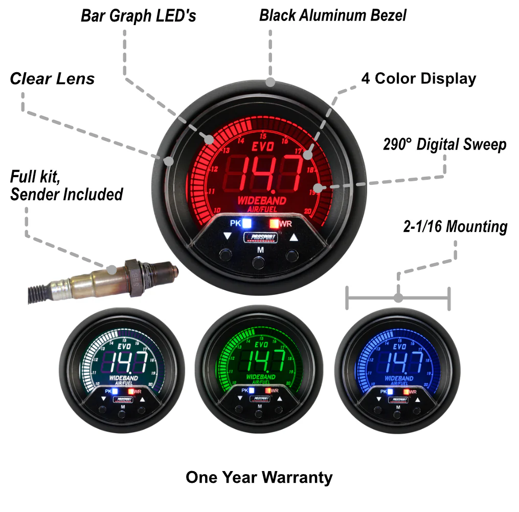 2-3/8" Premium EVO Wideband Digital Air Fuel Ratio kit - Image 2