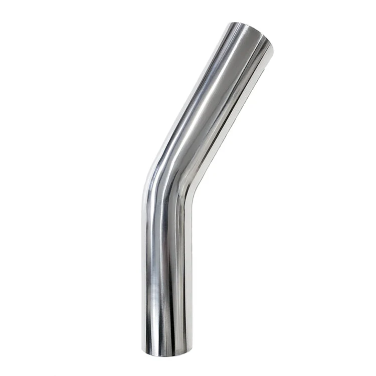 2.500" OD 16ga 30° Mandrel Bend - Polished OD - 6061 Aluminum - (3.750" CLR / 6.000" Legs)