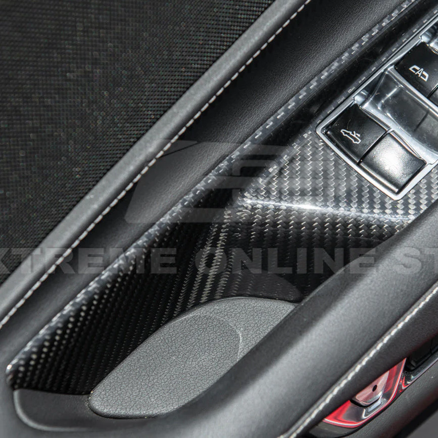 Corvette C8 DRY CARBON FIBER Door Window Control Panel Switch Cover - Image 8