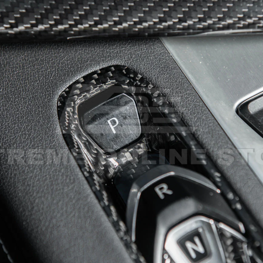 Corvette C8 DRY CARBON FIBER Gear Switch Control Panel Trim Cover Overlay - Image 9