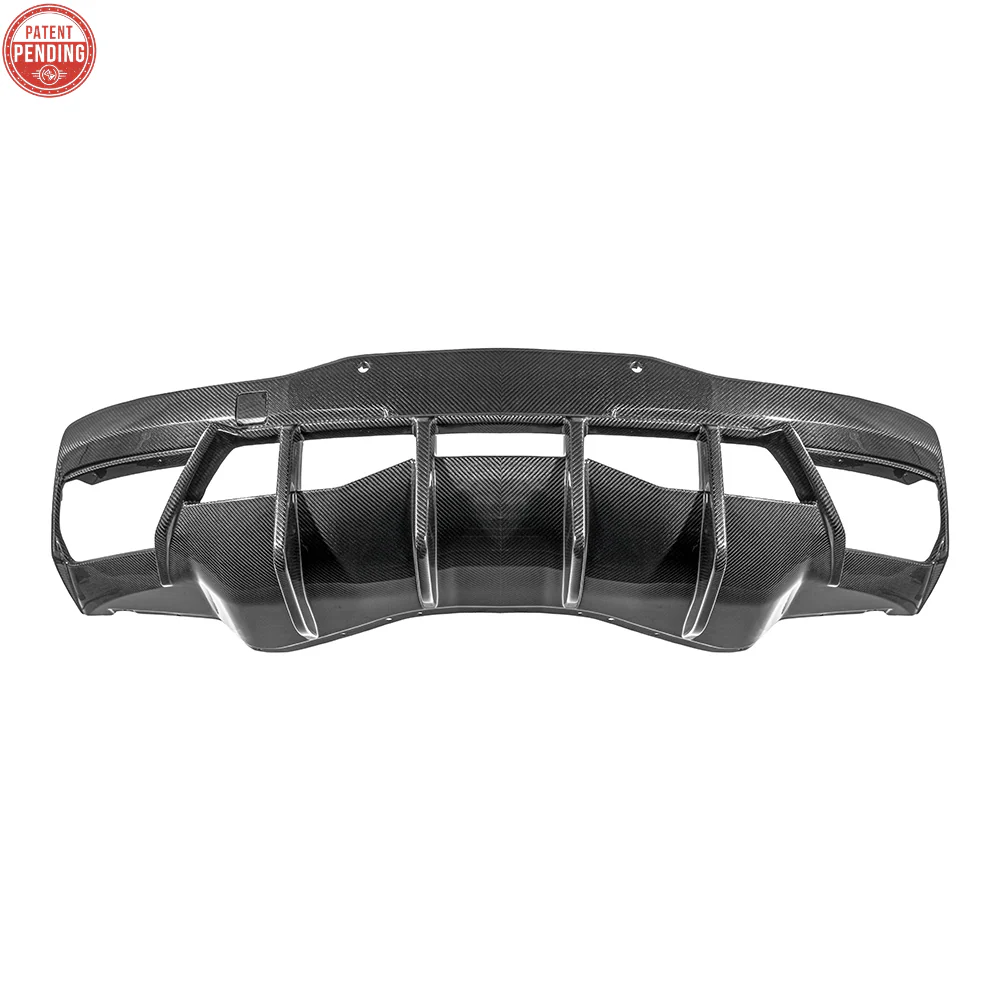 2020-Up Corvette C8 DRY CARBON FIBER Rear Bumper Diffuser Quad Exit - Image 2