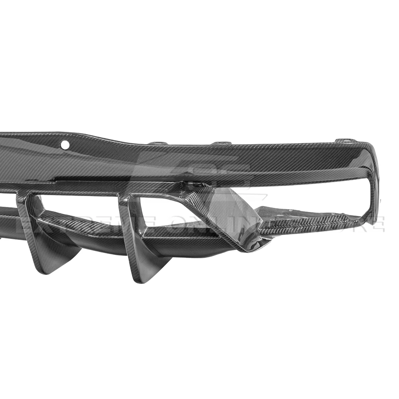 2020-Up Corvette C8 DRY CARBON FIBER Rear Bumper Diffuser Quad Exit - Image 27