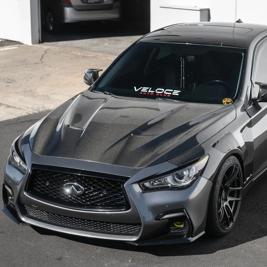 2014-Up Infiniti Q50 Front Vented Hood - Image 2