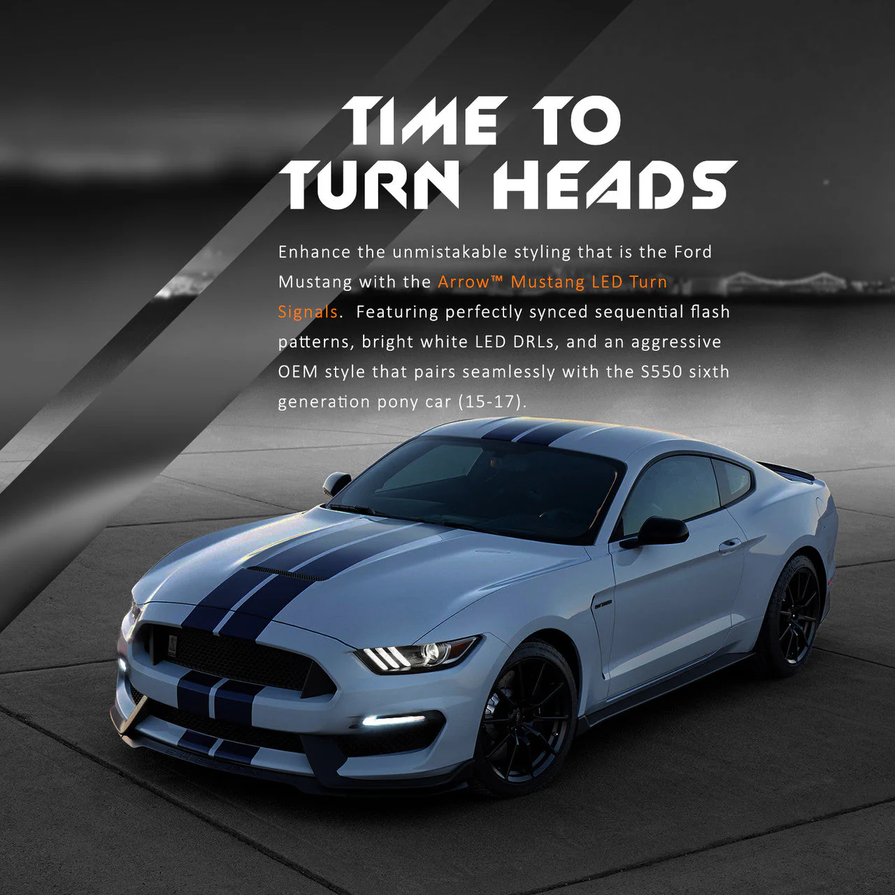 2015-2017 Mustang LED Arrow Turn Signals with Switchback + Sequential - Image 2
