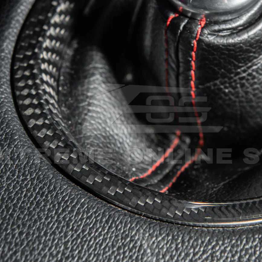 2015-23 Ford Mustang DRY CARBON FIBER Center Gear Shift Panel Trim Cover - Image 6