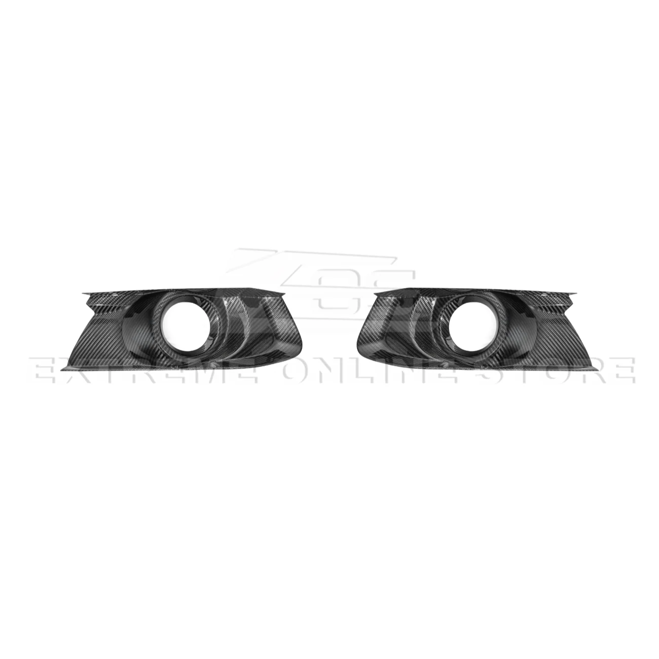 2015-17 Ford Mustang DRY CABON FIBER Front Bumper Fog Light Bezel Cover Pair - Image 13