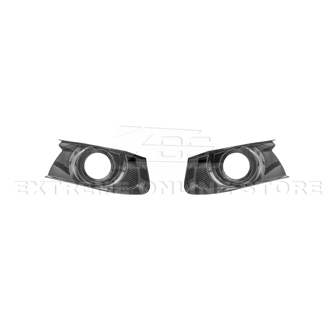 2015-17 Ford Mustang DRY CABON FIBER Front Bumper Fog Light Bezel Cover Pair - Image 18