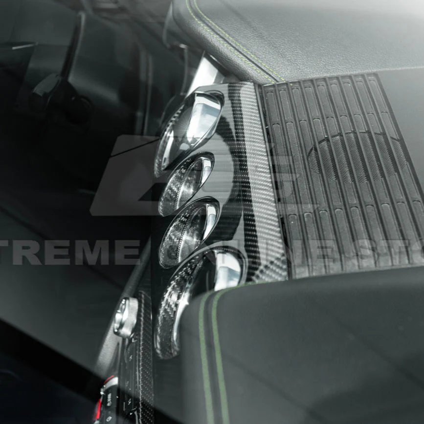 2015-23 Ford Mustang DRY CARBON FIBER Instrument Dashboard Panel Trim - Image 10