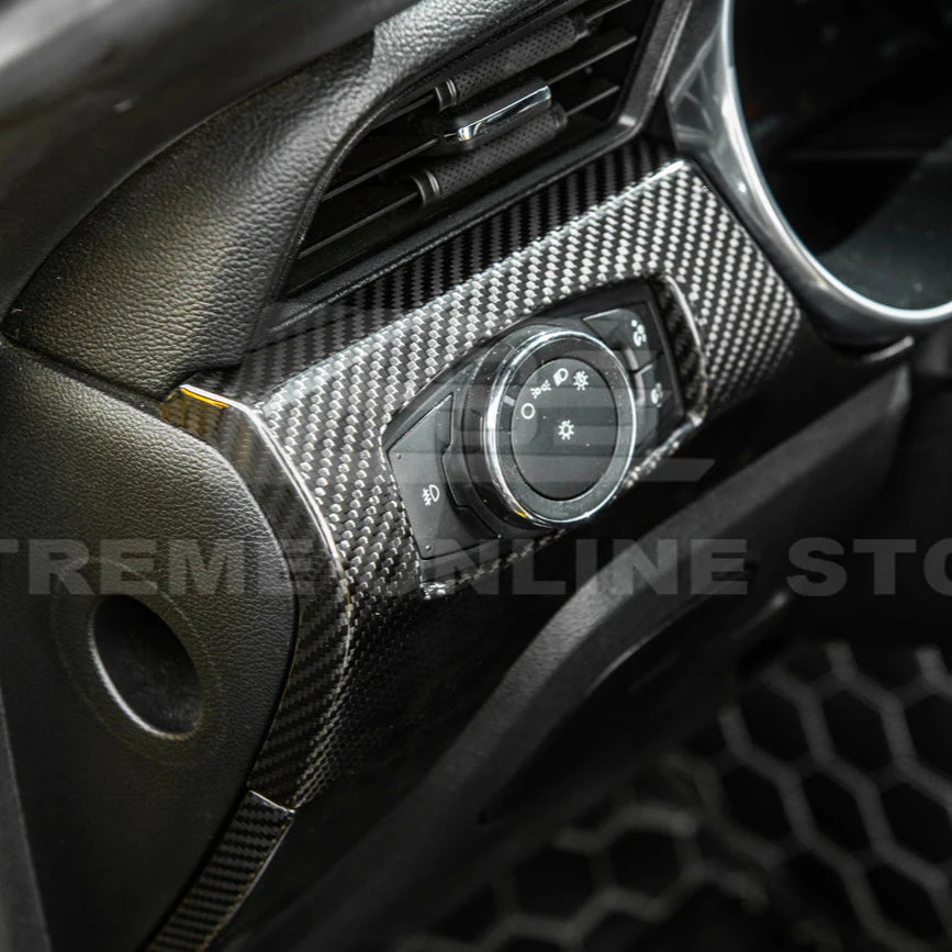 2015-23 Ford Mustang DRY CARBON FIBER Instrument Dashboard Panel Trim - Image 14