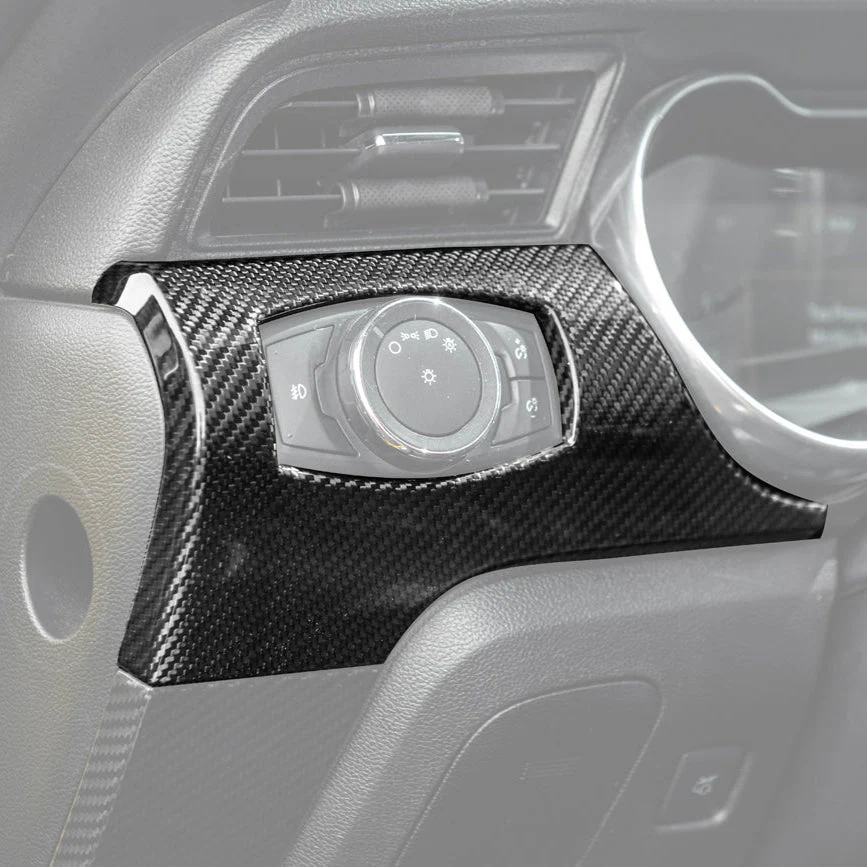 2015-23 Ford Mustang DRY CARBON FIBER Instrument Dashboard Panel Trim - Image 3