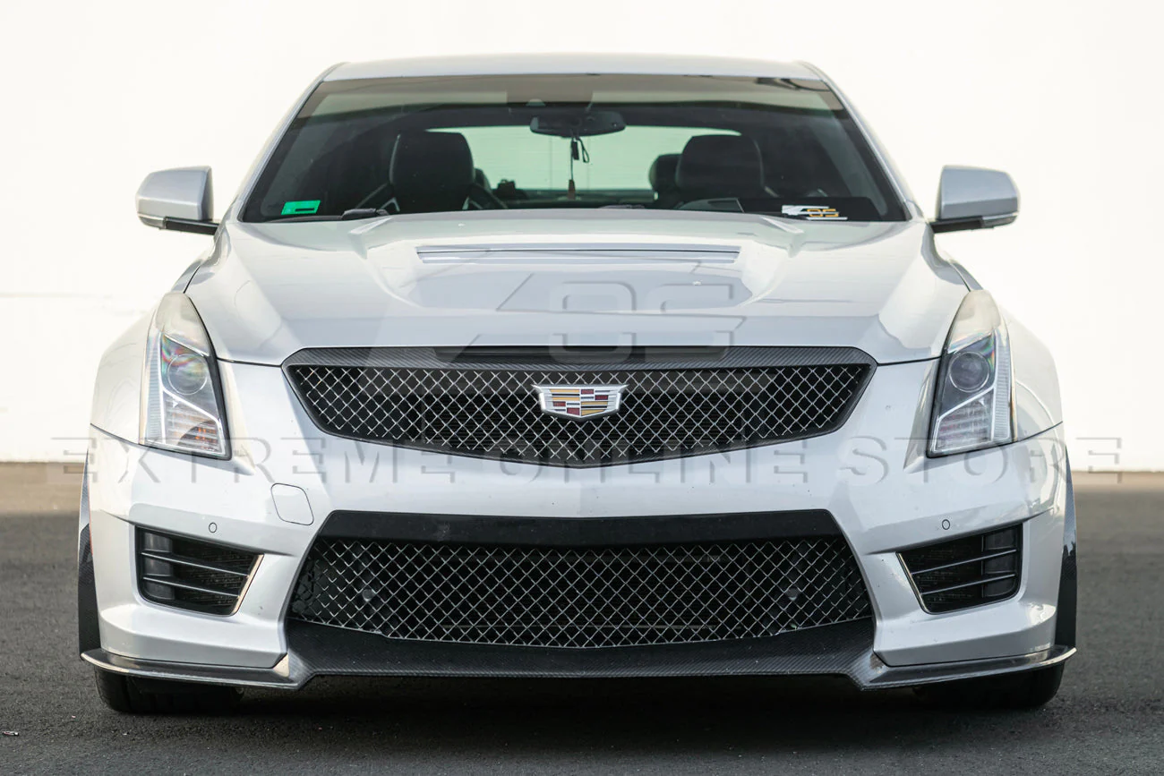 2016-19 Cadillac ATS-V Track Package Dry carbon Fiber Front Lip & Side Wheel Arch - Image 5