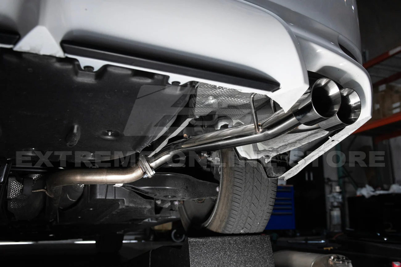 2018-2024 Toyota Camry SE Muffler Delete Single Exit Axle Back Dual Tips Exhaust - Image 4