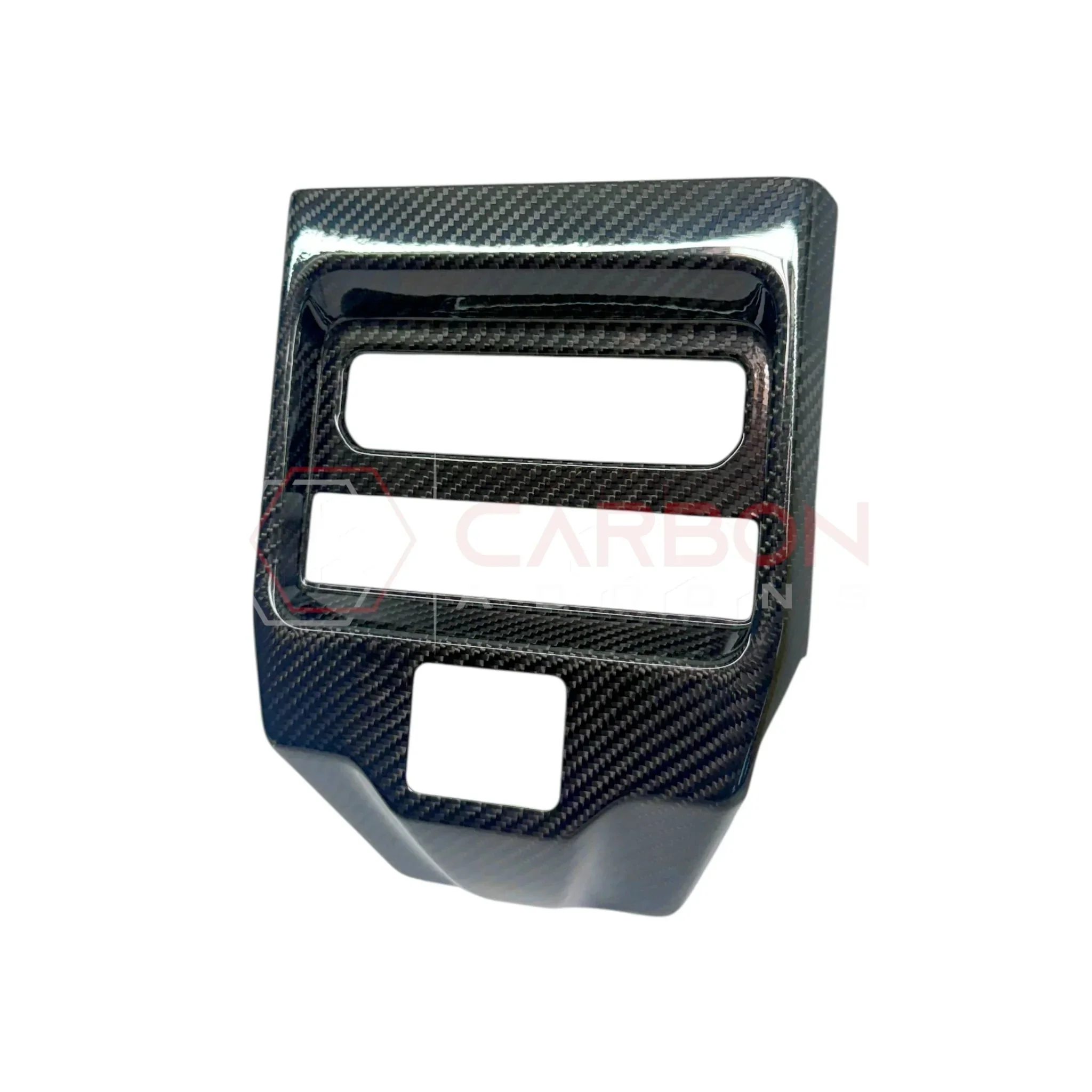 2019+ RAM 1500/TRX Interior Rear AC Vent Center Trim Real Carbon Fiber Cover - Image 3