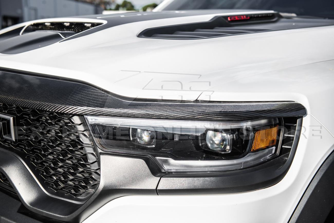 2019-Up Ram 1500 TRX Carbon Fiber Front Upper Grille Trim Spoiler - Image 3