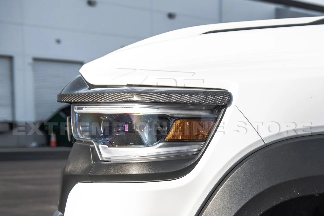 2019-Up Ram 1500 TRX Carbon Fiber Front Upper Grille Trim Spoiler - Image 4