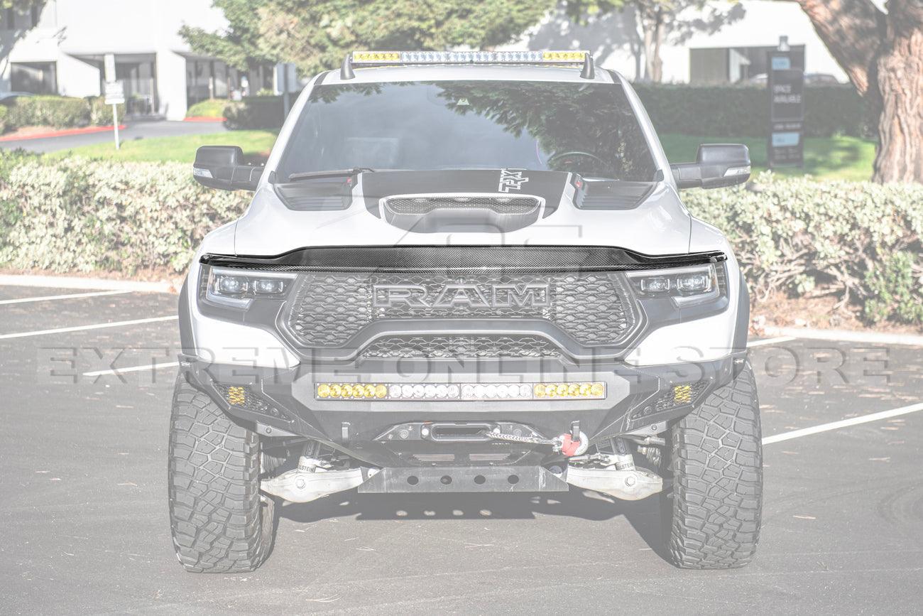 2019-Up Ram 1500 TRX Carbon Fiber Front Upper Grille Trim Spoiler - Image 8