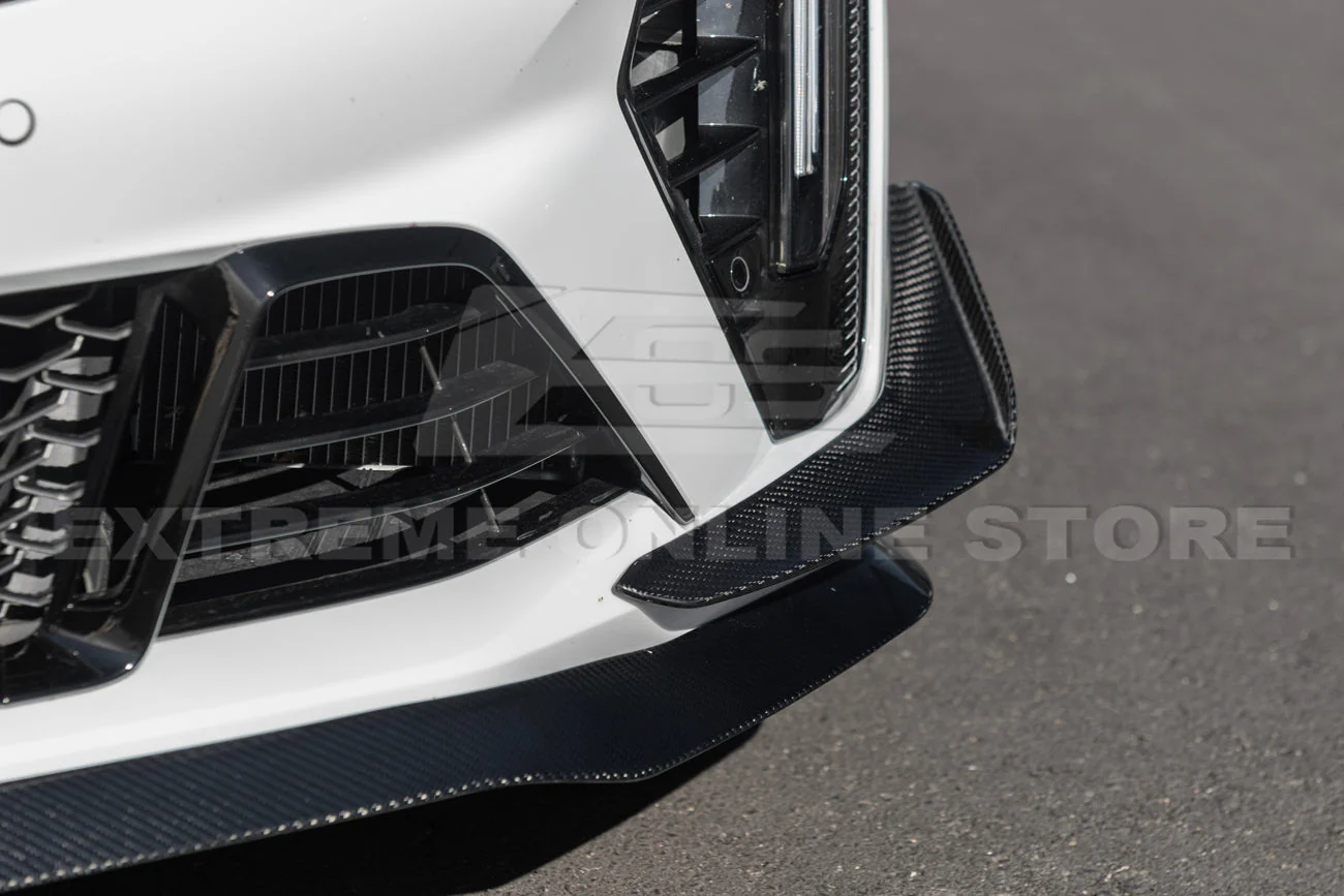 2020-Up Cadillac CT4-V Blackwing Front Lip Splitter Winglets & Side Skirts - Image 7