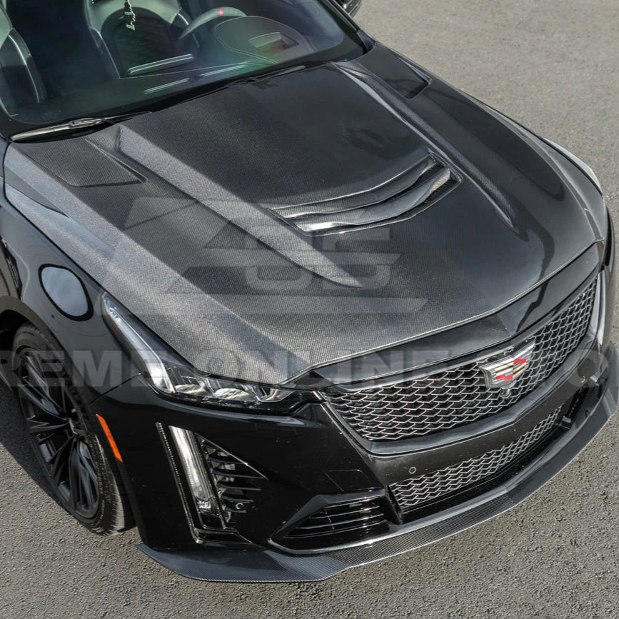 2020-Up Cadillac CT5-V Blackwing Bumper Hood Vented Cover - Image 4