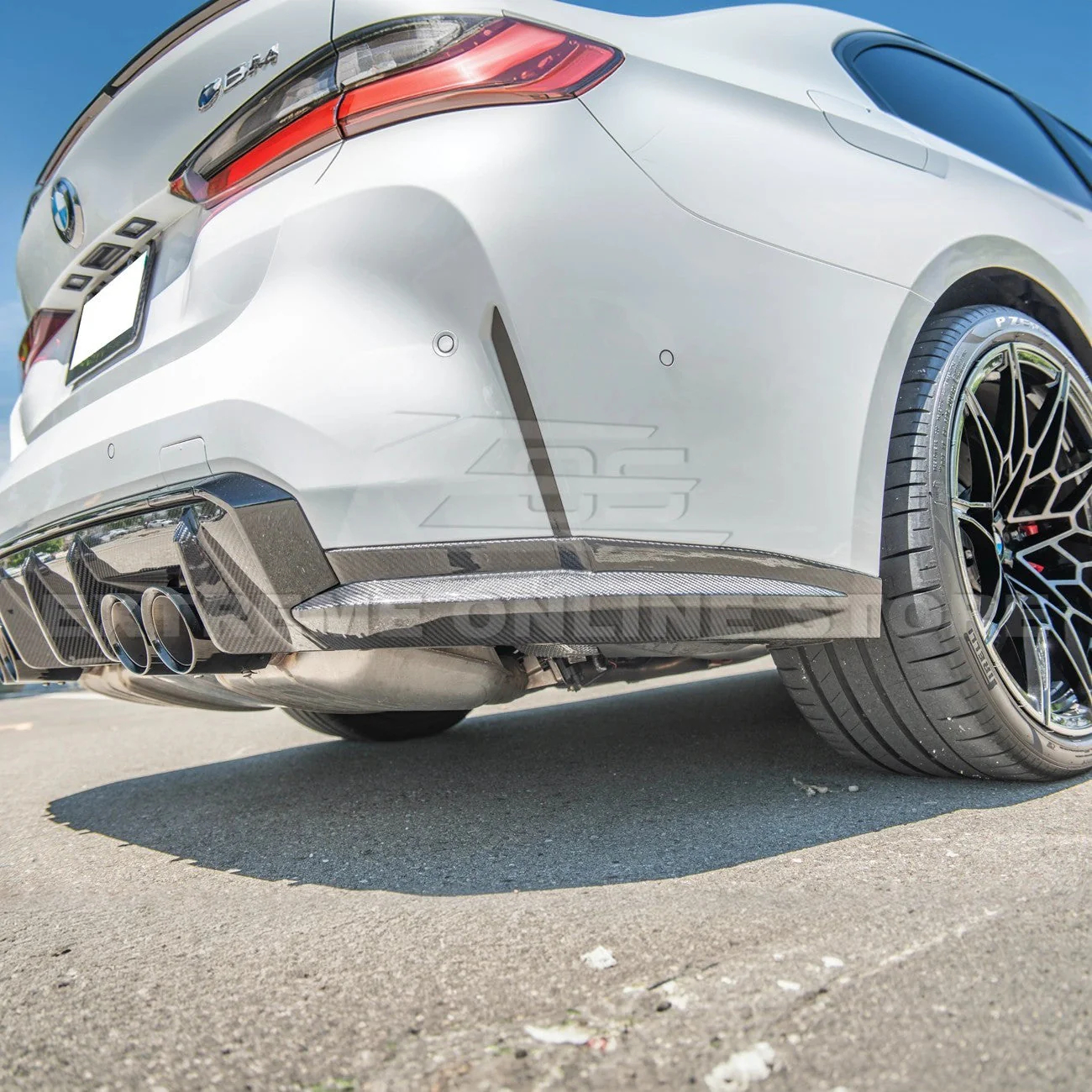 2021-Up BMW G82 G83 M4 Rear Apron Lip Splitter - Image 6