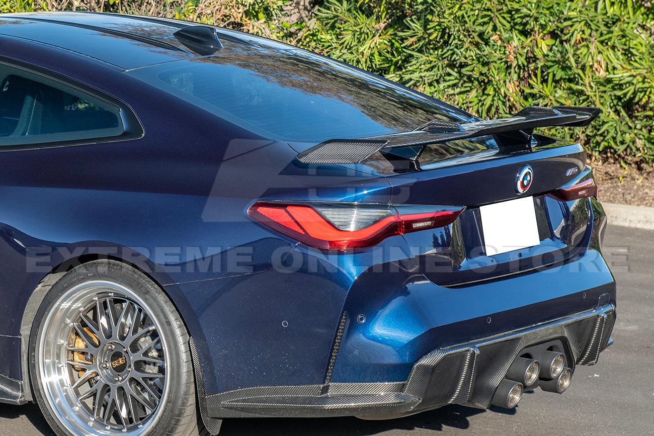 2021-Up BMW G82 M4 Carbon Fiber High Kick Rear Trunk Spoiler - Image 4