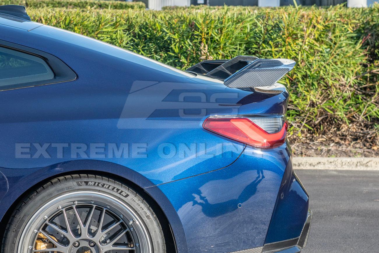 2021-Up BMW G82 M4 Carbon Fiber High Kick Rear Trunk Spoiler - Image 9