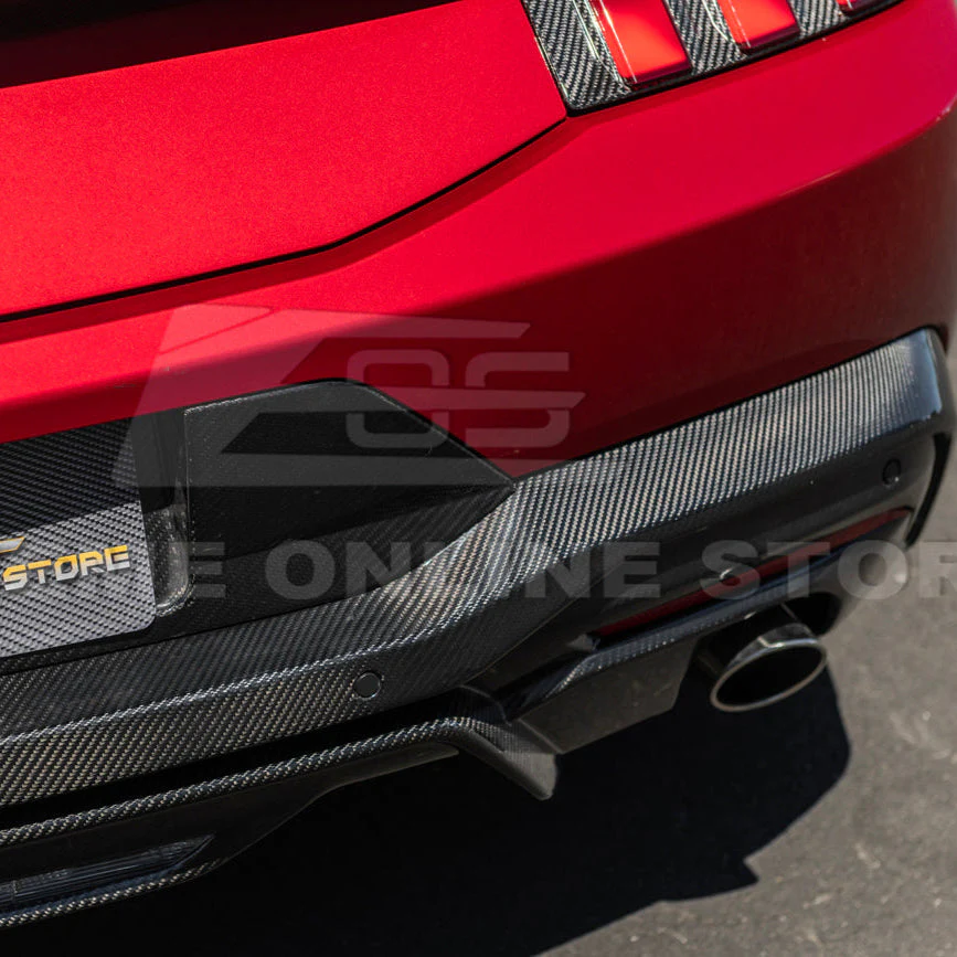 2024+ Ford Mustang GT Style Dry Carbon Fiber Rear Bumper Diffuser - Image 12