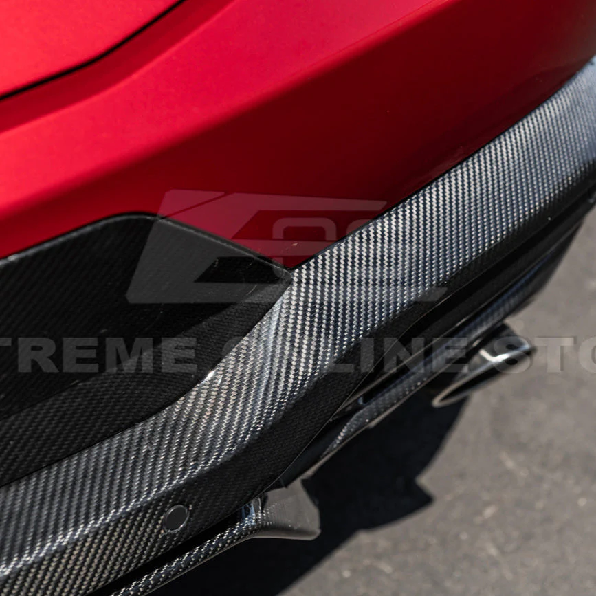 2024+ Ford Mustang GT Style Dry Carbon Fiber Rear Bumper Diffuser - Image 14